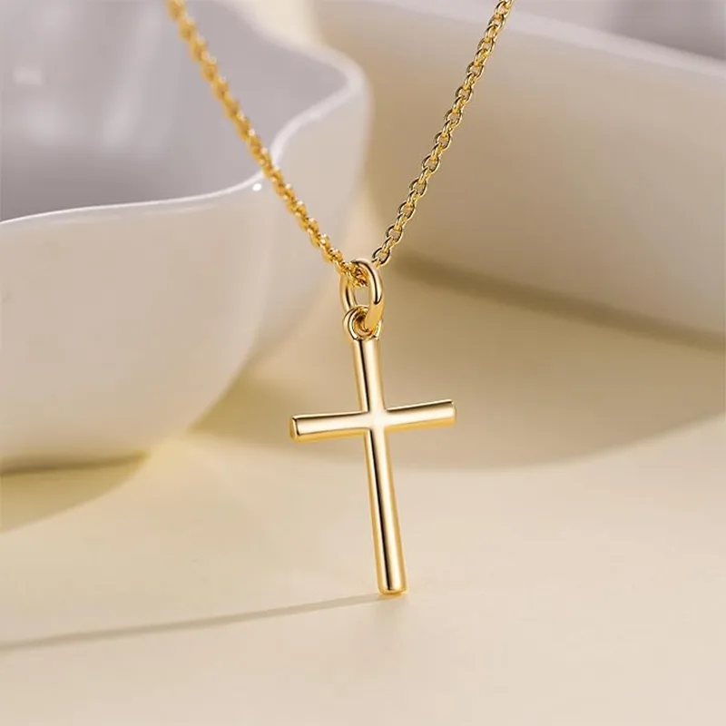 14k arany női kereszt divat nyaklánc